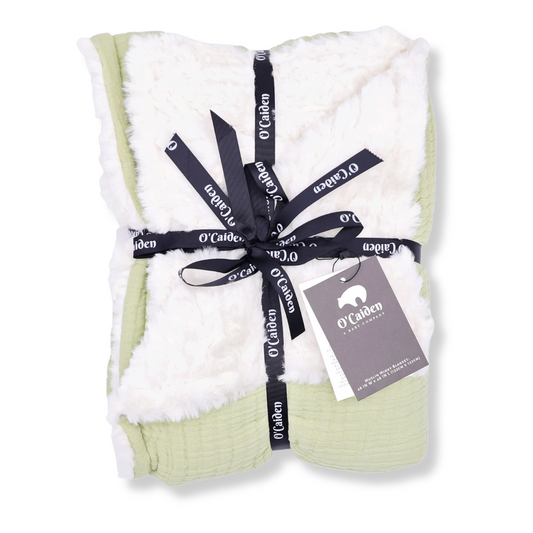 Muslin Minky™ Blanket - Sage